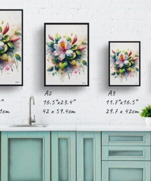 Honeysuckle (Lonicera) Watercolour Botanical Art Print - Blotted Painting Framed Plant Wall Art 25 Honeysuckle (Lonicera) Watercolour Botanical Art Print - Blotted Painting Framed Plant Wall Art - Image 12