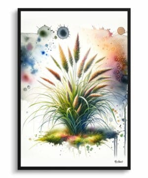 Japanese Sedge (Carex Oshimensis Everillo) Watercolour Botanical Art Print - Blotted Painting Framed Plant Wall Art 18 Japanese Sedge (Carex Oshimensis Everillo) Watercolour Botanical Art Print - Blotted Painting Framed Plant Wall Art - Image 5