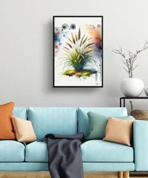 Japanese Sedge (Carex Oshimensis Everillo) Watercolour Botanical Art Print - Blotted Painting Framed Plant Wall Art 19 Japanese Sedge (Carex Oshimensis Everillo) Watercolour Botanical Art Print - Blotted Painting Framed Plant Wall Art - Image 6