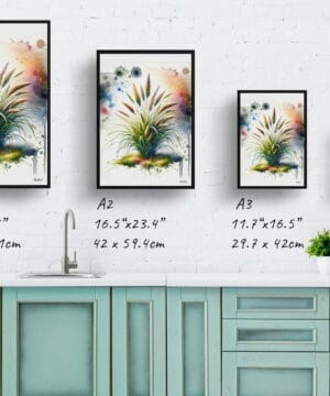 Japanese Sedge (Carex Oshimensis Everillo) Watercolour Botanical Art Print - Blotted Painting Framed Plant Wall Art 25 Japanese Sedge (Carex Oshimensis Everillo) Watercolour Botanical Art Print - Blotted Painting Framed Plant Wall Art - Image 12