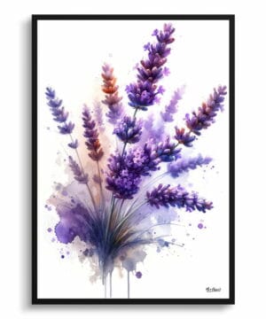 Lavender (Lavendula) Watercolour Botanical Art Print - Blotted Painting Framed Plant Wall Art 22 Lavender (Lavendula) Watercolour Botanical Art Print - Blotted Painting Framed Plant Wall Art - Image 9