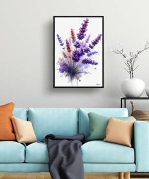 Lavender (Lavendula) Watercolour Botanical Art Print - Blotted Painting Framed Plant Wall Art 23 Lavender (Lavendula) Watercolour Botanical Art Print - Blotted Painting Framed Plant Wall Art - Image 10
