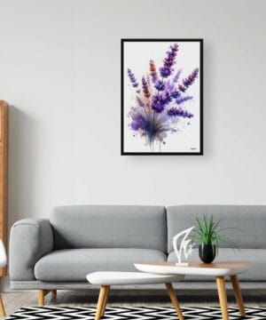 Lavender (Lavendula) Watercolour Botanical Art Print - Blotted Painting Framed Plant Wall Art 20 Lavender (Lavendula) Watercolour Botanical Art Print - Blotted Painting Framed Plant Wall Art - Image 7