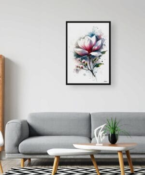 Magnolia (grandiflora) Watercolour Botanical Art Print - Blotted Painting Framed Plant Wall Art 20 Magnolia (grandiflora) Watercolour Botanical Art Print - Blotted Painting Framed Plant Wall Art - Image 7