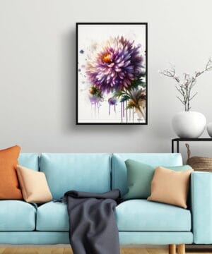 Michaelmas Daisy (Aster) Watercolour Botanical Art Print - Blotted Painting Framed Plant Wall Art 23 Michaelmas Daisy (Aster) Watercolour Botanical Art Print - Blotted Painting Framed Plant Wall Art - Image 10