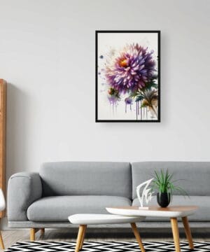 Michaelmas Daisy (Aster) Watercolour Botanical Art Print - Blotted Painting Framed Plant Wall Art 20 Michaelmas Daisy (Aster) Watercolour Botanical Art Print - Blotted Painting Framed Plant Wall Art - Image 7
