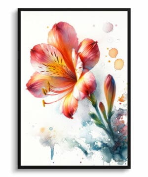 Natal Lily (Clivia) Watercolour Botanical Art Print - Blotted Painting Framed Plant Wall Art 18 Natal Lily (Clivia) Watercolour Botanical Art Print - Blotted Painting Framed Plant Wall Art - Image 5