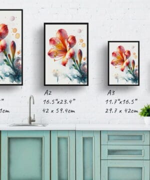 Natal Lily (Clivia) Watercolour Botanical Art Print - Blotted Painting Framed Plant Wall Art 25 Natal Lily (Clivia) Watercolour Botanical Art Print - Blotted Painting Framed Plant Wall Art - Image 12