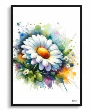 Oxeye Marguerite (Daisy) Watercolour Botanical Art Print - Blotted Painting Framed Plant Wall Art 22 Oxeye Marguerite (Daisy) Watercolour Botanical Art Print - Blotted Painting Framed Plant Wall Art - Image 9