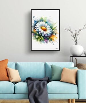 Oxeye Marguerite (Daisy) Watercolour Botanical Art Print - Blotted Painting Framed Plant Wall Art 23 Oxeye Marguerite (Daisy) Watercolour Botanical Art Print - Blotted Painting Framed Plant Wall Art - Image 10