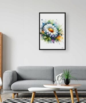 Oxeye Marguerite (Daisy) Watercolour Botanical Art Print - Blotted Painting Framed Plant Wall Art 20 Oxeye Marguerite (Daisy) Watercolour Botanical Art Print - Blotted Painting Framed Plant Wall Art - Image 7