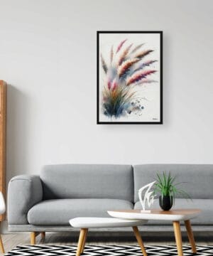 Pink Muhly Grass (Muhlenbergia) Watercolour Botanical Art Print - Blotted Painting Framed Plant Wall Art 20 Pink Muhly Grass (Muhlenbergia) Watercolour Botanical Art Print - Blotted Painting Framed Plant Wall Art - Image 7