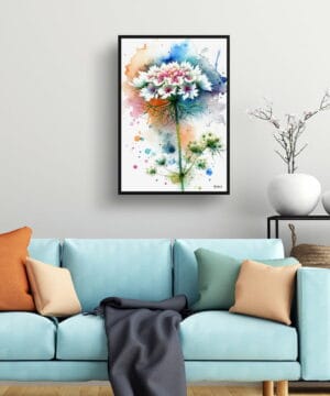 Queen Anne's lace (Daucus carota) Watercolour Botanical Art Print - Blotted Painting Framed Plant Wall Art 23 Queen Anne's lace (Daucus carota) Watercolour Botanical Art Print - Blotted Painting Framed Plant Wall Art - Image 10