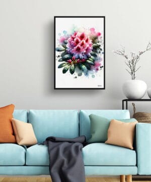 Rhododendron (Azalea) Watercolour Botanical Art Print - Blotted Painting Framed Plant Wall Art 19 Rhododendron (Azalea) Watercolour Botanical Art Print - Blotted Painting Framed Plant Wall Art - Image 6