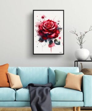 Rose (Rosa) Watercolour Botanical Art Print - Blotted Painting Framed Plant Wall Art 19 Rose (Rosa) Watercolour Botanical Art Print - Blotted Painting Framed Plant Wall Art - Image 6