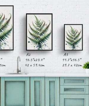 Royal Fern (Osmunda) Watercolour Botanical Art Print - Blotted Painting Framed Plant Wall Art 21 Royal Fern (Osmunda) Watercolour Botanical Art Print - Blotted Painting Framed Plant Wall Art - Image 8