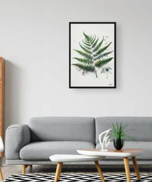 Sensitive Fern (Onoclea) Watercolour Botanical Art Print - Blotted Painting Framed Plant Wall Art 24 Sensitive Fern (Onoclea) Watercolour Botanical Art Print - Blotted Painting Framed Plant Wall Art - Image 11
