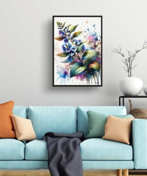 Siberian bugloss (Brunnera Macrophylla) Watercolour Botanical Art Print - Blotted Painting Framed Plant Wall Art 23 Siberian bugloss (Brunnera Macrophylla) Watercolour Botanical Art Print - Blotted Painting Framed Plant Wall Art - Image 10