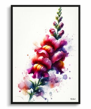 Snapdragon ( Antirrhinum) Watercolour Botanical Art Print - Blotted Painting Framed Plant Wall Art 22 Snapdragon ( Antirrhinum) Watercolour Botanical Art Print - Blotted Painting Framed Plant Wall Art - Image 9
