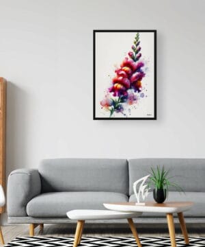 Snapdragon ( Antirrhinum) Watercolour Botanical Art Print - Blotted Painting Framed Plant Wall Art 24 Snapdragon ( Antirrhinum) Watercolour Botanical Art Print - Blotted Painting Framed Plant Wall Art - Image 11