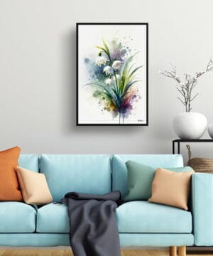 Summer snowflake (Leucojum Aestivum) Watercolour Botanical Art Print - Blotted Painting Framed Plant Wall Art 19 Summer snowflake (Leucojum Aestivum) Watercolour Botanical Art Print - Blotted Painting Framed Plant Wall Art - Image 6
