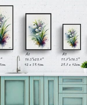 Summer snowflake (Leucojum Aestivum) Watercolour Botanical Art Print - Blotted Painting Framed Plant Wall Art 25 Summer snowflake (Leucojum Aestivum) Watercolour Botanical Art Print - Blotted Painting Framed Plant Wall Art - Image 12