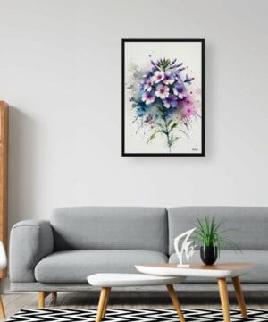 Sweet Rocket (Hesperis matronalis) Watercolour Botanical Art Print - Blotted Painting Framed Plant Wall Art 24 Sweet Rocket (Hesperis matronalis) Watercolour Botanical Art Print - Blotted Painting Framed Plant Wall Art - Image 11