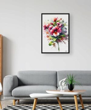 Twinspur (Diascia personata) Watercolour Botanical Art Print - Blotted Painting Framed Plant Wall Art 20 Twinspur (Diascia personata) Watercolour Botanical Art Print - Blotted Painting Framed Plant Wall Art - Image 7