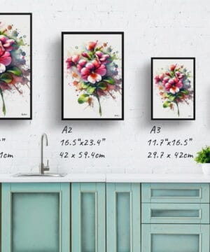 Twinspur (Diascia personata) Watercolour Botanical Art Print - Blotted Painting Framed Plant Wall Art 25 Twinspur (Diascia personata) Watercolour Botanical Art Print - Blotted Painting Framed Plant Wall Art - Image 12