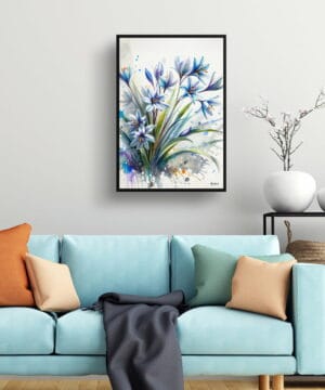 Two-leaf squill (Scilla Bifolia) Watercolour Botanical Art Print - Blotted Painting Framed Plant Wall Art 23 Two-leaf squill (Scilla Bifolia) Watercolour Botanical Art Print - Blotted Painting Framed Plant Wall Art - Image 10