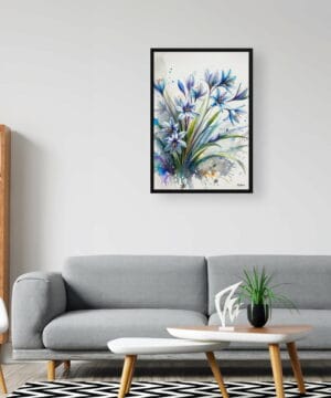 Two-leaf squill (Scilla Bifolia) Watercolour Botanical Art Print - Blotted Painting Framed Plant Wall Art 20 Two-leaf squill (Scilla Bifolia) Watercolour Botanical Art Print - Blotted Painting Framed Plant Wall Art - Image 7
