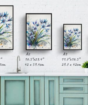 Two-leaf squill (Scilla Bifolia) Watercolour Botanical Art Print - Blotted Painting Framed Plant Wall Art 25 Two-leaf squill (Scilla Bifolia) Watercolour Botanical Art Print - Blotted Painting Framed Plant Wall Art - Image 12