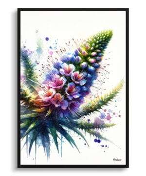 Vipers-buglosses (Echium) Watercolour Botanical Art Print - Blotted Painting Framed Plant Wall Art 18 Vipers-buglosses (Echium) Watercolour Botanical Art Print - Blotted Painting Framed Plant Wall Art - Image 5