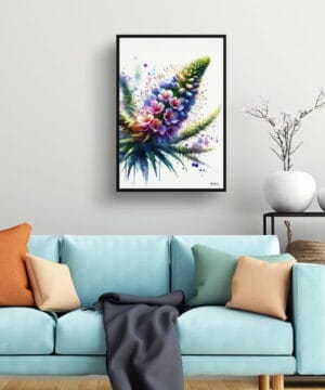 Vipers-buglosses (Echium) Watercolour Botanical Art Print - Blotted Painting Framed Plant Wall Art 19 Vipers-buglosses (Echium) Watercolour Botanical Art Print - Blotted Painting Framed Plant Wall Art - Image 6