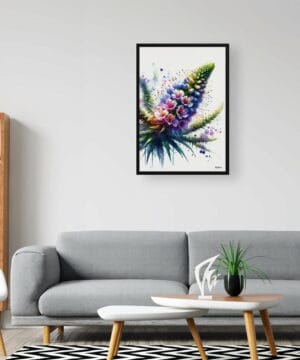Vipers-buglosses (Echium) Watercolour Botanical Art Print - Blotted Painting Framed Plant Wall Art 20 Vipers-buglosses (Echium) Watercolour Botanical Art Print - Blotted Painting Framed Plant Wall Art - Image 7