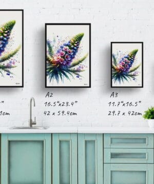 Vipers-buglosses (Echium) Watercolour Botanical Art Print - Blotted Painting Framed Plant Wall Art 21 Vipers-buglosses (Echium) Watercolour Botanical Art Print - Blotted Painting Framed Plant Wall Art - Image 8