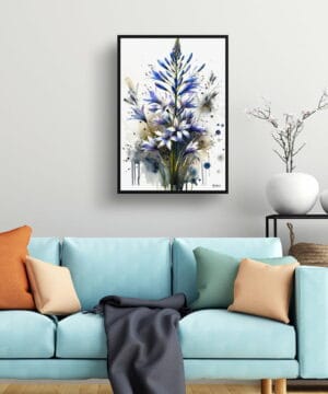 Wild Hyacinths (Camassia Leichtlinii) Watercolour Botanical Art Print - Blotted Painting Framed Plant Wall Art 23 Wild Hyacinths (Camassia Leichtlinii) Watercolour Botanical Art Print - Blotted Painting Framed Plant Wall Art - Image 10