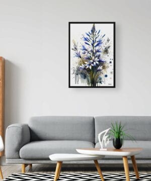 Wild Hyacinths (Camassia Leichtlinii) Watercolour Botanical Art Print - Blotted Painting Framed Plant Wall Art 20 Wild Hyacinths (Camassia Leichtlinii) Watercolour Botanical Art Print - Blotted Painting Framed Plant Wall Art - Image 7