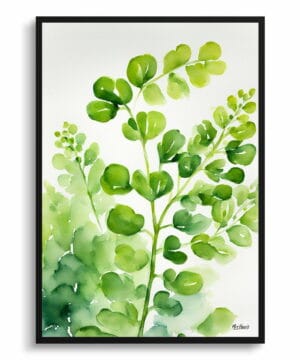 Northern Five-fingered Fern Watercolour Botanical Art Print - Adiantum Pedatum Framed Plant Wall Art 22 Northern Five-fingered Fern Watercolour Botanical Art Print - Adiantum Pedatum Framed Plant Wall Art - Image 9