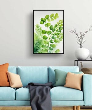 Northern Five-fingered Fern Watercolour Botanical Art Print - Adiantum Pedatum Framed Plant Wall Art 23 Northern Five-fingered Fern Watercolour Botanical Art Print - Adiantum Pedatum Framed Plant Wall Art - Image 10