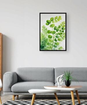 Northern Five-fingered Fern Watercolour Botanical Art Print - Adiantum Pedatum Framed Plant Wall Art 20 Northern Five-fingered Fern Watercolour Botanical Art Print - Adiantum Pedatum Framed Plant Wall Art - Image 7