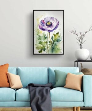 Windflower (Anemone) Watercolour Botanical Art Print - Thimbleweed Framed Plant Wall Art 19 Windflower (Anemone) Watercolour Botanical Art Print - Thimbleweed Framed Plant Wall Art - Image 6