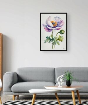 Windflower (Anemone) Watercolour Botanical Art Print - Thimbleweed Minimalist Framed Plant Wall Art 20 Windflower (Anemone) Watercolour Botanical Art Print - Thimbleweed Minimalist Framed Plant Wall Art - Image 7