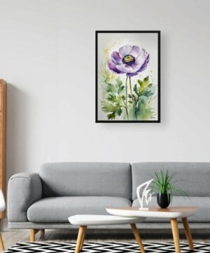 Windflower (Anemone) Watercolour Botanical Art Print - Thimbleweed Framed Plant Wall Art 20 Windflower (Anemone) Watercolour Botanical Art Print - Thimbleweed Framed Plant Wall Art - Image 7