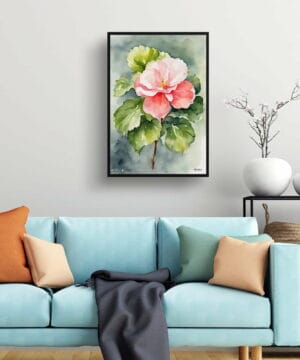 Begonia Watercolour Botanical Art Print - Wax semperflorens Framed Plant Wall Art 23 Begonia Watercolour Botanical Art Print - Wax semperflorens Framed Plant Wall Art - Image 10