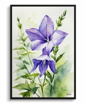 Bellflower (Campanula) Watercolour Botanical Art Print - Canterbury-bells Framed Plant Wall Art 18 Bellflower (Campanula) Watercolour Botanical Art Print - Canterbury-bells Framed Plant Wall Art - Image 5