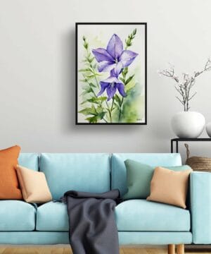 Bellflower (Campanula) Watercolour Botanical Art Print - Canterbury-bells Framed Plant Wall Art 23 Bellflower (Campanula) Watercolour Botanical Art Print - Canterbury-bells Framed Plant Wall Art - Image 10