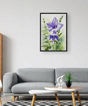 Bellflower (Campanula) Watercolour Botanical Art Print - Canterbury-bells Framed Plant Wall Art 20 Bellflower (Campanula) Watercolour Botanical Art Print - Canterbury-bells Framed Plant Wall Art - Image 7