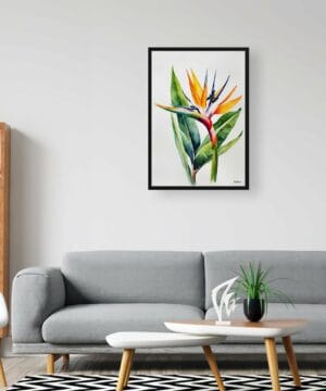 Bird of Paradise (Strelitzia Reginae) Watercolour Botanical Art Print - Crane Flower Minimalist Framed Plant Wall Art 24 Bird of Paradise (Strelitzia Reginae) Watercolour Botanical Art Print - Crane Flower Minimalist Framed Plant Wall Art - Image 11