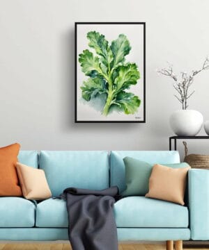 Brussels sprouts Watercolour Botanical Art Print - Brassica Oleracea Minimalist Framed Plant Wall Art 23 Brussels sprouts Watercolour Botanical Art Print - Brassica Oleracea Minimalist Framed Plant Wall Art - Image 10
